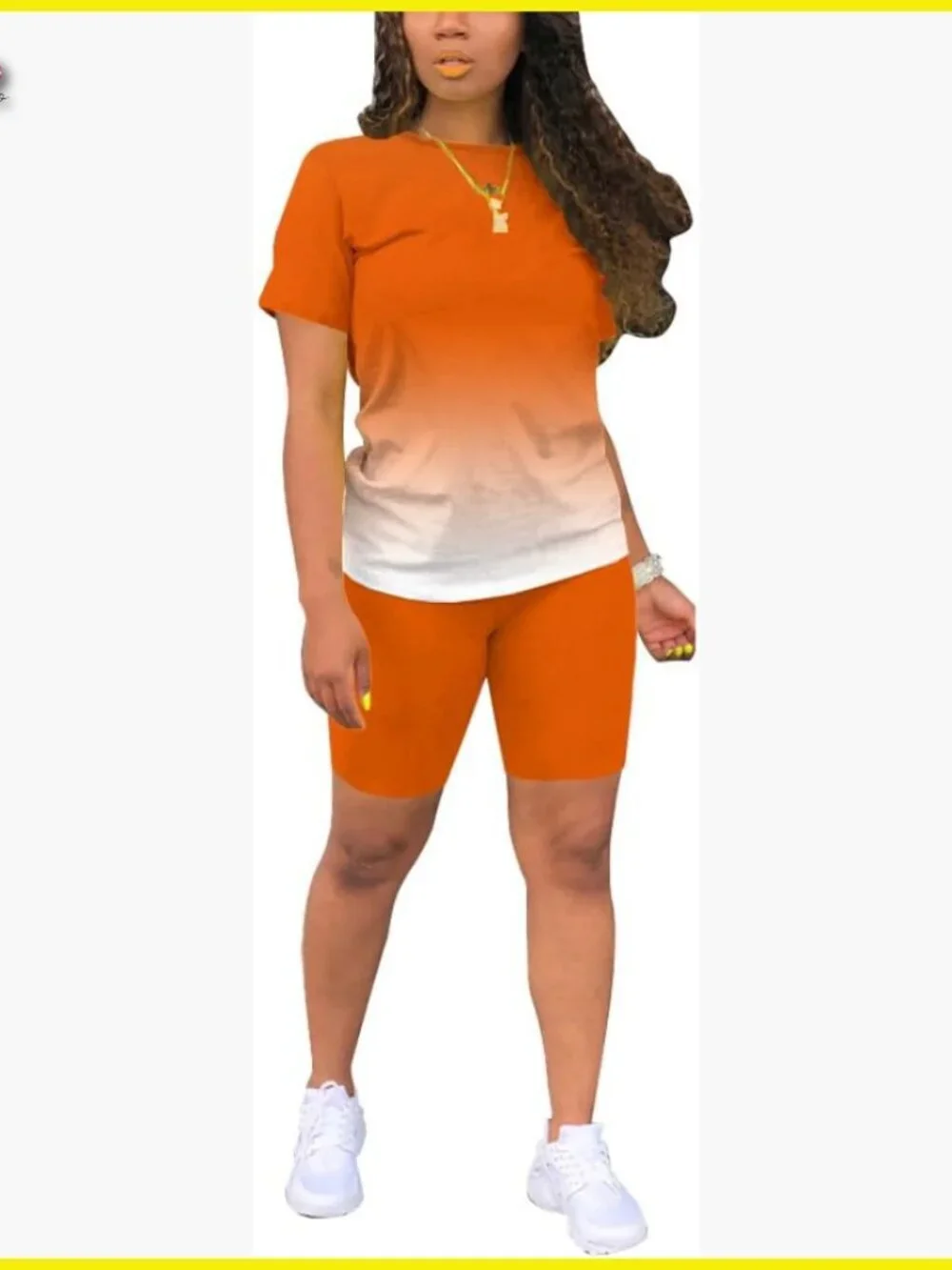 Two Piece Active Set Bodycon Shorts Workout Tracksuit Summer Casual